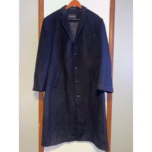 Arthur | Black  Cashmere And Wool Blend Luxury Topcoat In Black Size 46 XL